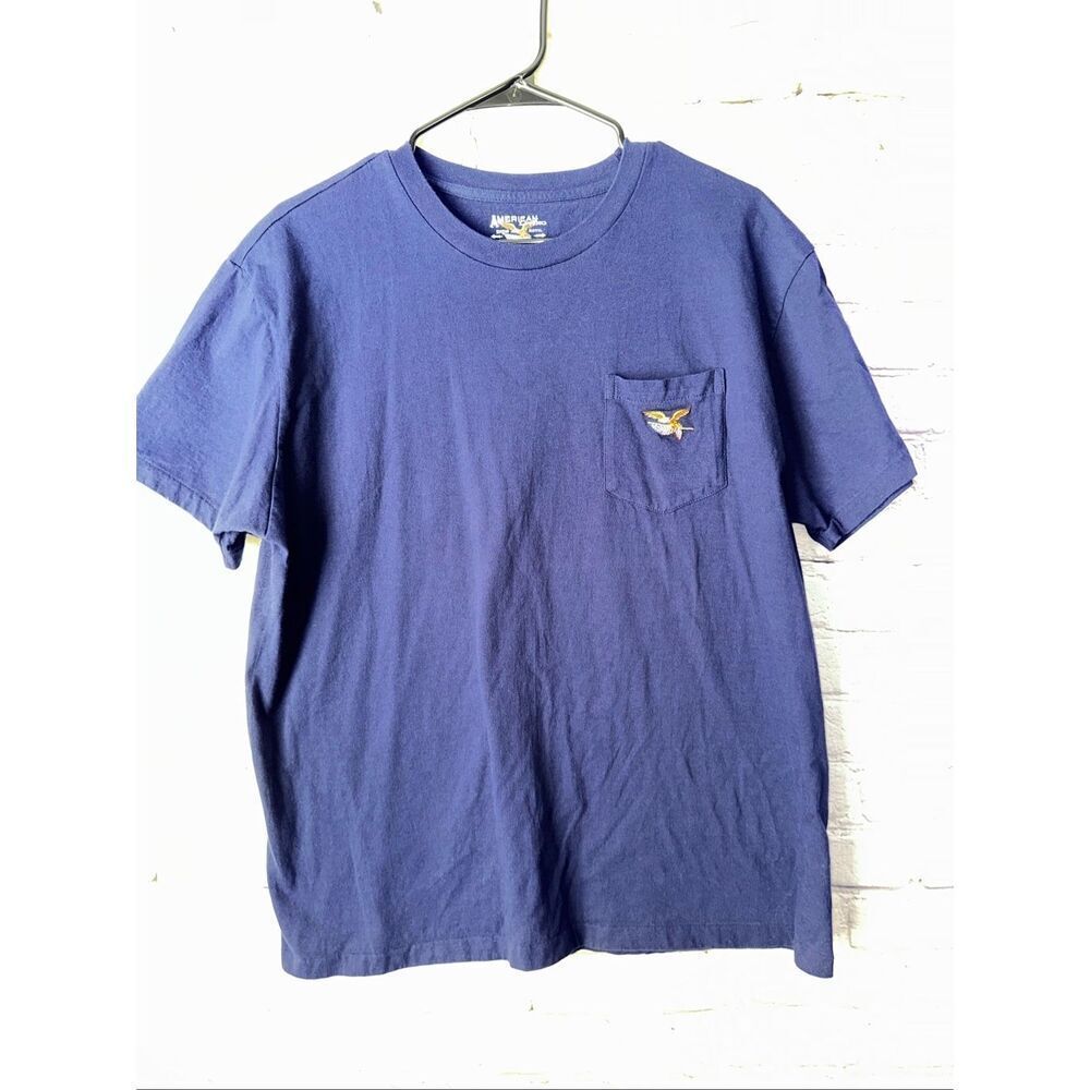Vintage 2007 American Living T-Shirt Men’s Large Blue Pocket Tee Embroidered Log